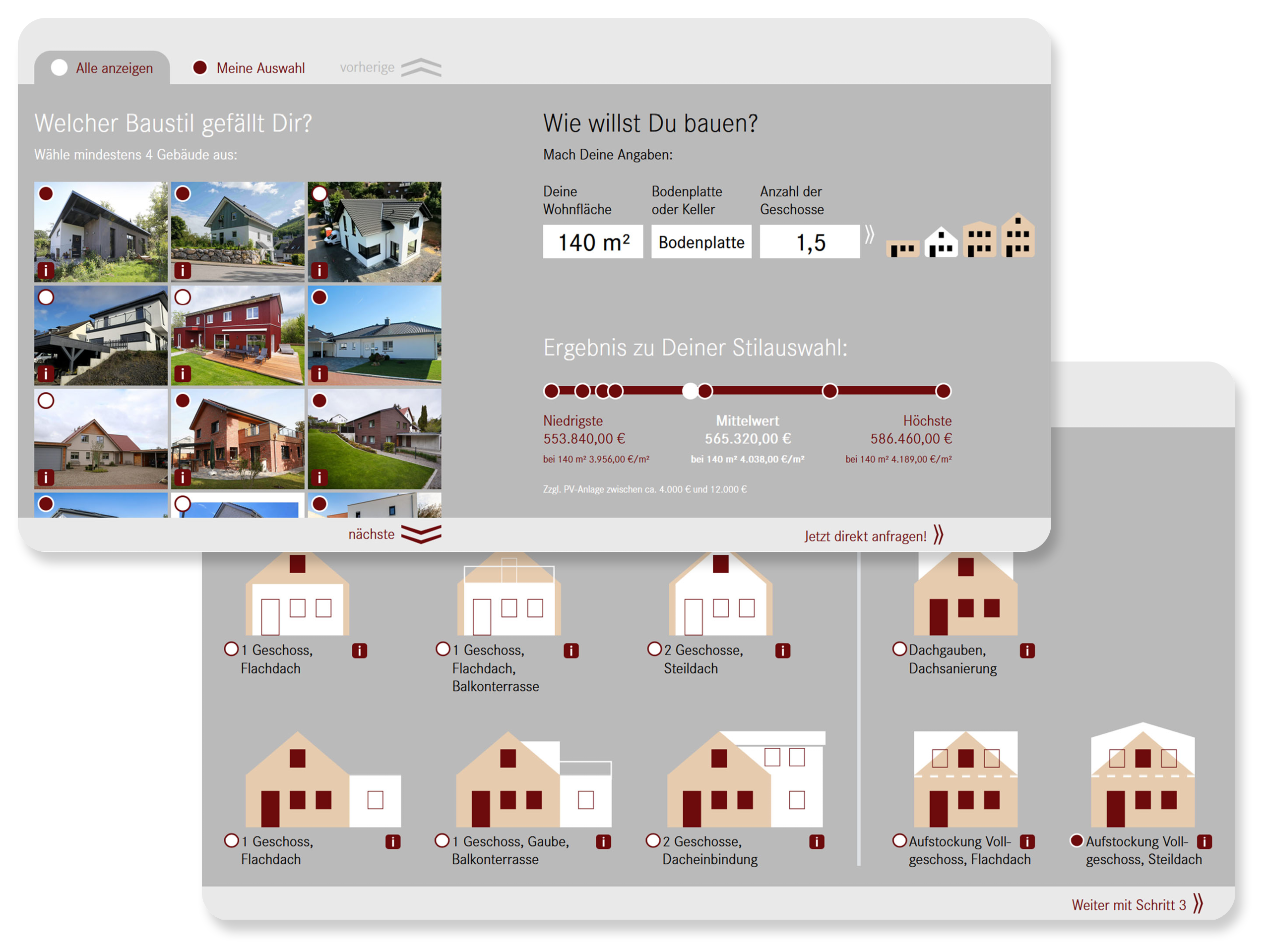 Hausbau Konfigurator